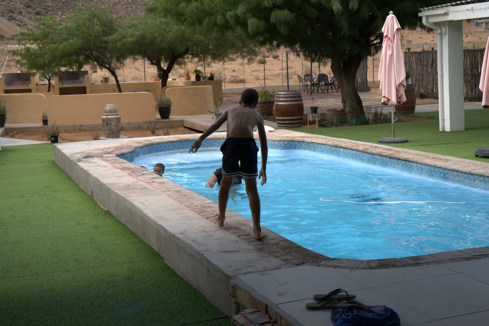 Swimming pool and outdoor area at Springbok Guest Farm